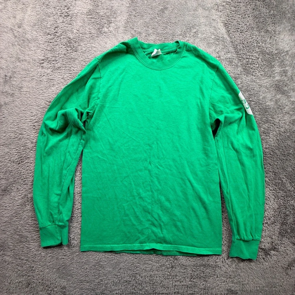 Trader Joe's Crew Employee Work Shirt NWOT Crew Neck Long Sleeve Uni S Green